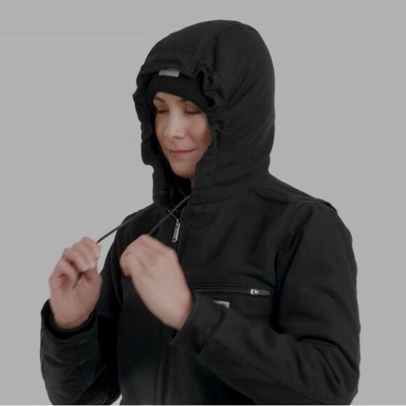 HP! Carharrt Womens Washed Duck Sherpa Lined Jacket Loose Fit Warmest - Picture 5 of 16